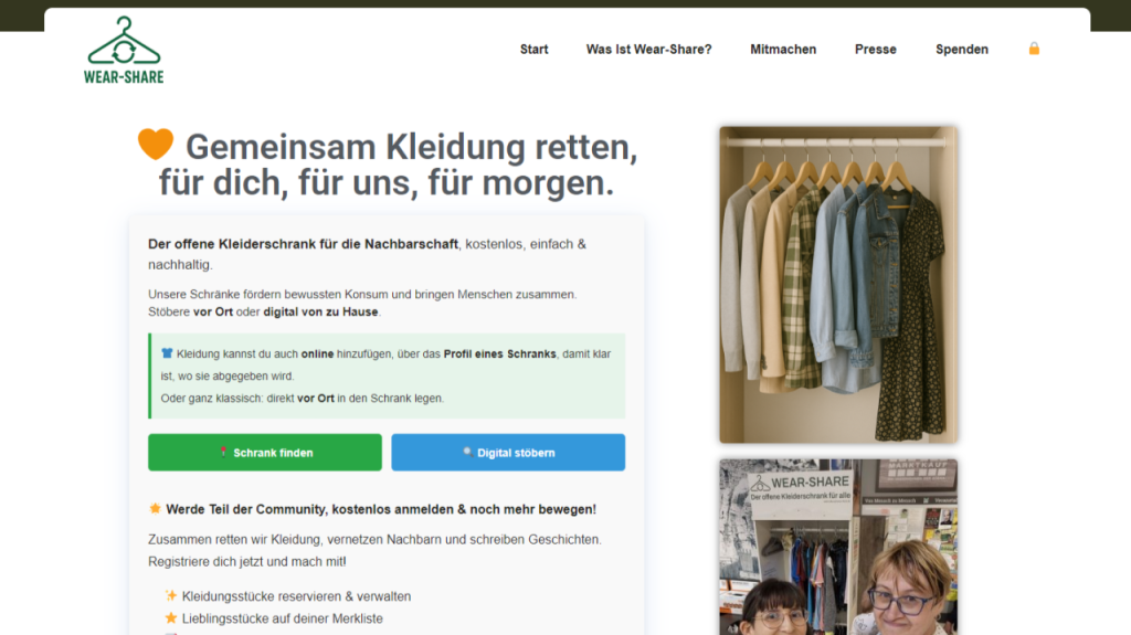 Wear‑Share: Deutschlands digital-sozialer Kleiderschrank – Nachhaltigkeit, die verbindet